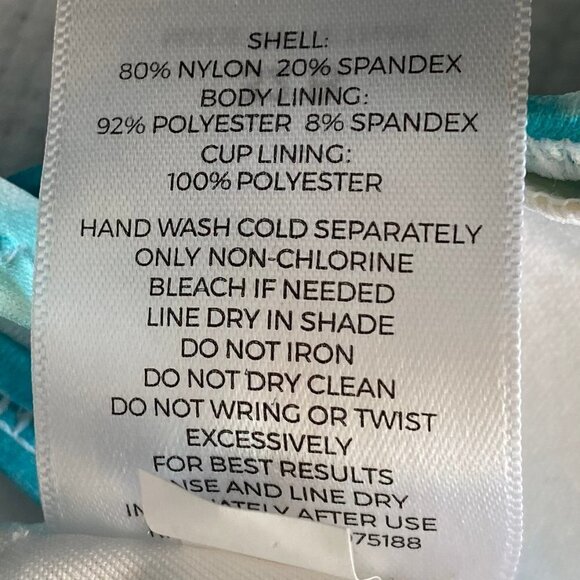 2 Piece Blue Green Graphic Design Bikini - Picture 8 of 12